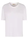 Herno Crewneck Short Sleeves Round Neck Button Embellishments In White