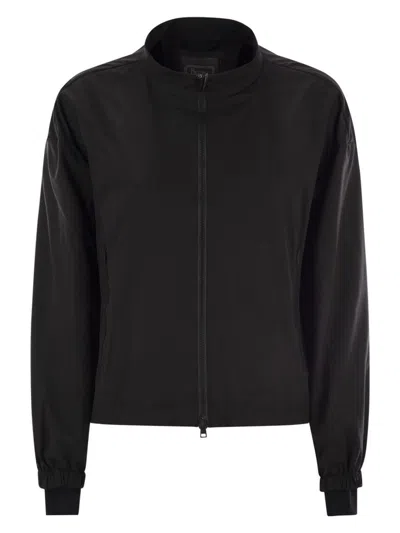 HERNO WOMEN'S LAMINAR BOMBER JACKET WITH ZIP