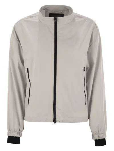 HERNO WOMEN'S LAMINAR BOMBER JACKET WITH ZIP