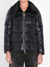 Herno Light Puffer With Collar Fur In Black