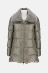 Herno Women Long Coat In Gray