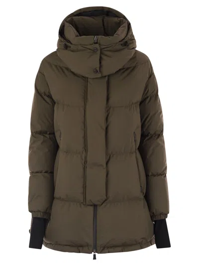 Herno Women Medium 2-layer Hooded Down Jacket In Green