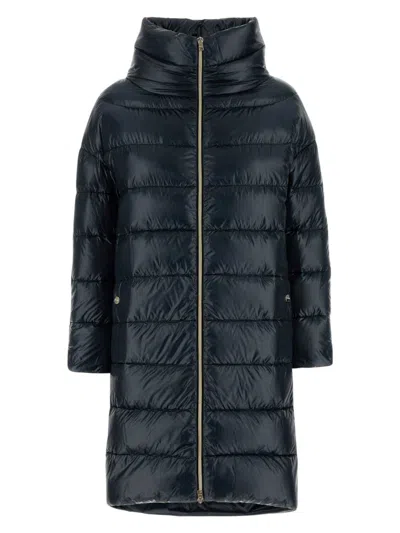 HERNO WOMEN'S NAVY NYLON MATILDE DOWN JACKET