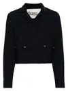Herno Press-stud Cropped Jacket In 9300 Nero