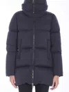Herno High-collar Nylon Down Jacket In Black