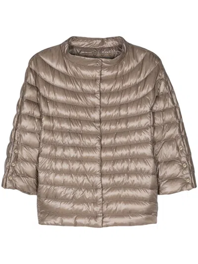 Herno Women Nylon Lightweight Cape In Grey