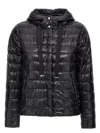 Herno Black Down Jacket With Drawstring Hood And Logo Detail On The Drawstring In Tech Fabric Woman In Black