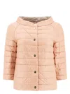 Herno Nylon Lightweight Reversible Cape In Pink