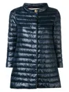 Herno Dark Blue Nylon Amelia Down Jacket In Blue