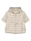 Herno Short Down Jacket With Hood And Pockets In Neutral