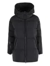 Herno Quilted Puffer Jacket With Removable Hood In Black