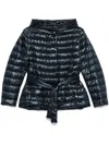 Herno Quilted Padded Jacket With Belted Waist In Multicolor