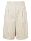 Herno Linen-cotton Shorts In White