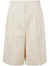 Herno Linen-cotton Shorts In White