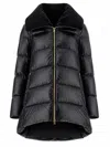 Herno A-shape Glossy Polyamide Down Jacket In Black
