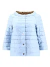 Herno Quilted Reversible Down Jacket Jackets Light Blue In Light Blue