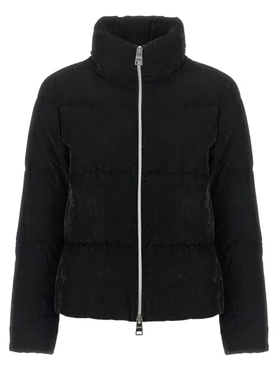 Herno Women's Resort - Bright Corduroy Bomber Jacket In Black