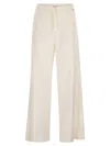 Herno Women Resort Trousers In Cashmere And Silk In White