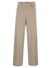 Herno Women Resort Trousers In Melange Fabric In White