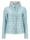 Herno Reversible Down Jacket In Light Blue