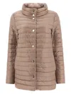 Herno A-shape Reversible Down Jacket In Ultralight Nylon In Beige