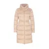 Herno Women Satin And Alternative Lady Alternative Fur Liong Padded Jacket In White