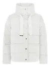 Herno Quilted Cape Jacket High Collar In White
