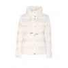 Herno Women Satin Hooded Down Jacket In White