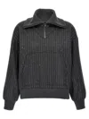 Herno Women Sequin Half-zip Sweatshirt