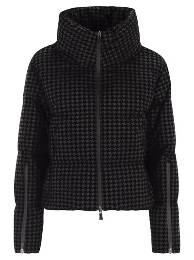 HERNO HERNO WOMEN SHORT PIED DE POULE DOWN JACKET