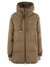 Herno Silk And Cashmere Down Jacket In Brown