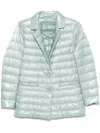 Herno Quilted Single-breasted Blazer With Shiny Finish In Multicolor
