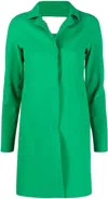 Herno Stretch Techno Jersey Trench Coat In Green