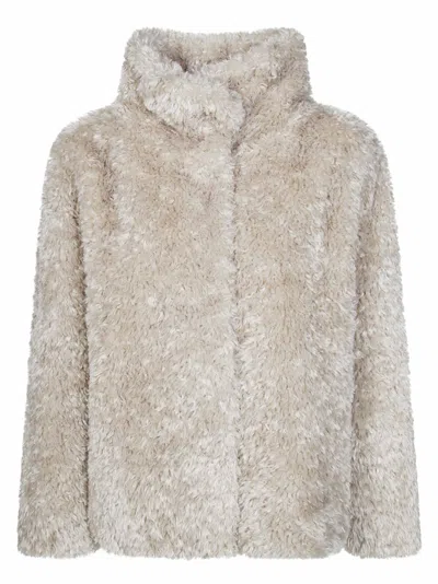 Herno Women's Soft Faux Fur Overcoat In Neutral