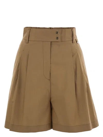 HERNO WOMEN'S STRETCH COTTON BERMUDA SHORTS