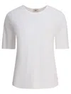 Herno T-shirt With Side Slits Button Details In White