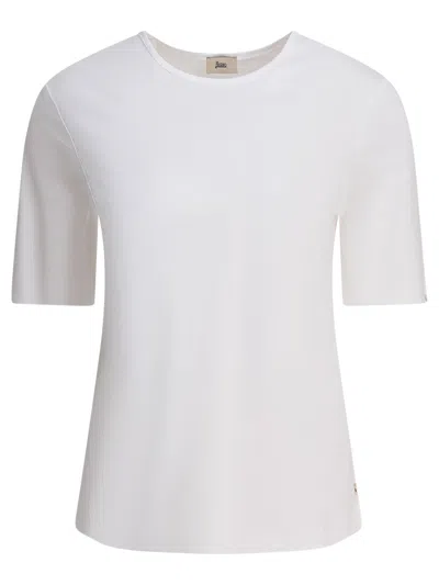 HERNO HERNO WOMEN COTTON T-SHIRT WITH BUTTONS