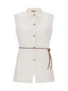 Herno Belted Button-fastened Vest In White