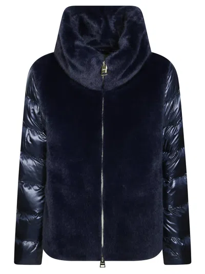 Herno Women's Ultralight Two-style Bomber Jacket In Blue