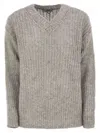 Herno Sweater With Sequins Knitwear In Multicolor
