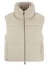 Herno Resort Vest In Bright Corduroy In Neutral