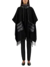 Herno Women Warmy And Ultralight Nylon Resort Poncho In Black