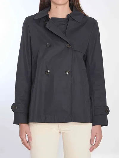 Herno Double-breasted Jacket In Black