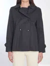 Herno Double-breasted Jacket In Blue