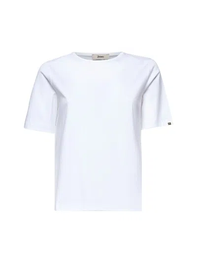 Herno Women White Ever Cotton Interlock T-shirt