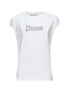 Herno White Interlock Jersey Logo T-shirt In White