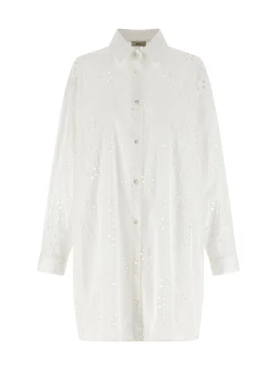 Herno Women White Regular Embroidered Shirt