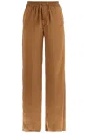 Herno Wide Leg Camel Polyester Pants In Brown