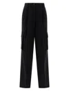 Herno Women Soft Wool Cargo Pants In Black
