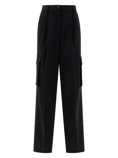 HERNO WOMEN'S WOOL BLEND CARGO TROUSERS